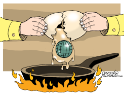 EARTH FRIED AS AN EGG  by Arcadio Esquivel