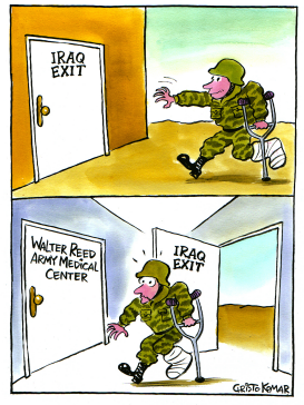 IRAQ WAR EXIT  by Christo Komarnitski