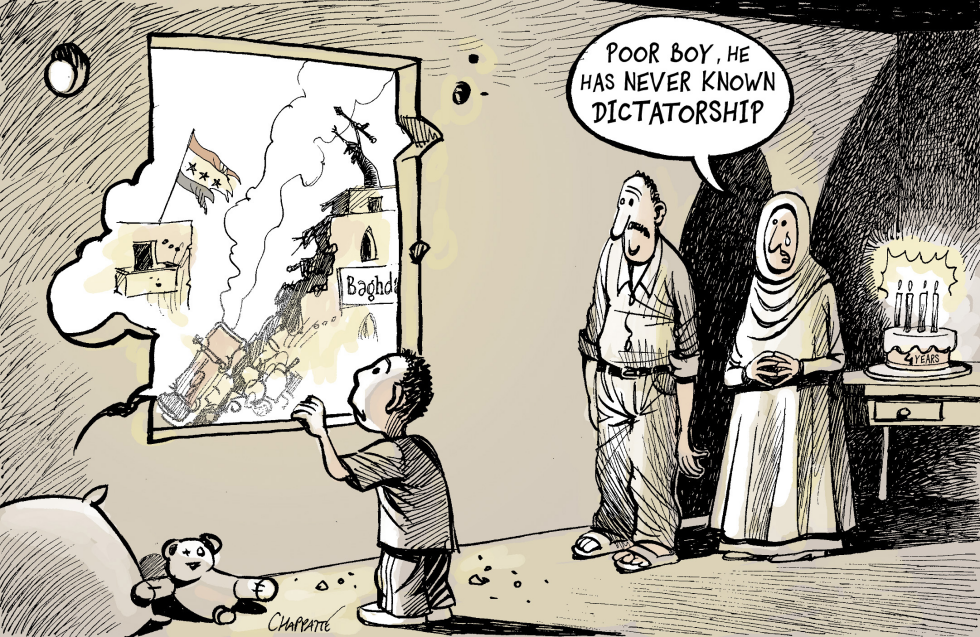  4 YEARS OF WAR IN IRAQ by Patrick Chappatte