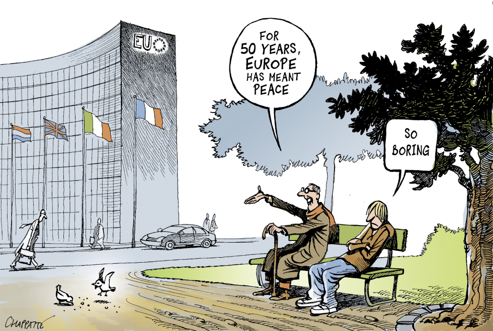  EUROPE IS 50 YEARS OLD by Patrick Chappatte