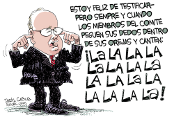 KARL ROVE LA LA LA  by Daryl Cagle