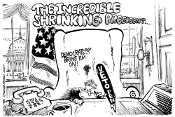 SHRINKING PRESIDENT by Mike Lane