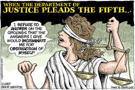 JUSTICE PLEADS THE FIFTH   by Wolverton