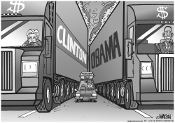 LA MOVILIZACION DE FONDOS DE CLINTON Y OBAMA by RJ Matson