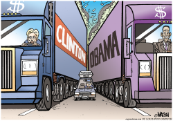 LA MOVILIZACION DE FONDOS DE CLINTON Y OBAMA  by RJ Matson