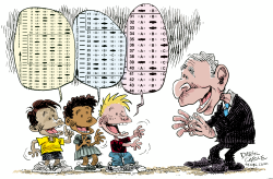 NO CHILD LEFT BEHIND  by Daryl Cagle