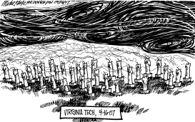 VIRGINIA TECH MASSACRE by Mike Keefe