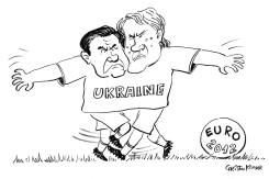 UKRAINIAN SOCCER TEAM - B&W by Christo Komarnitski