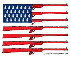 AMERICAN GUN FLAG  by Arcadio Esquivel