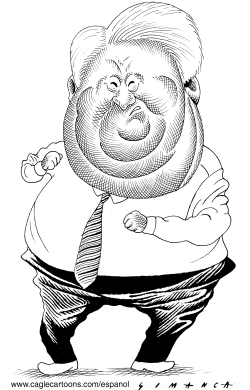 BORIS YELTSIN / CARICATURA by Osmani Simanca