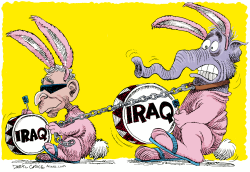 IRAQ WAR ENERGIZER BUNNIES  by Daryl Cagle