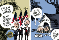 BUSH AND BLAIR BUDDIES  by Pat Bagley