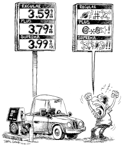 MALDICION DE LOS PRECIOS DE LA GASOLINA 2007 by Daryl Cagle