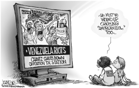 VENEZUELAN TV RIOTS by John Cole