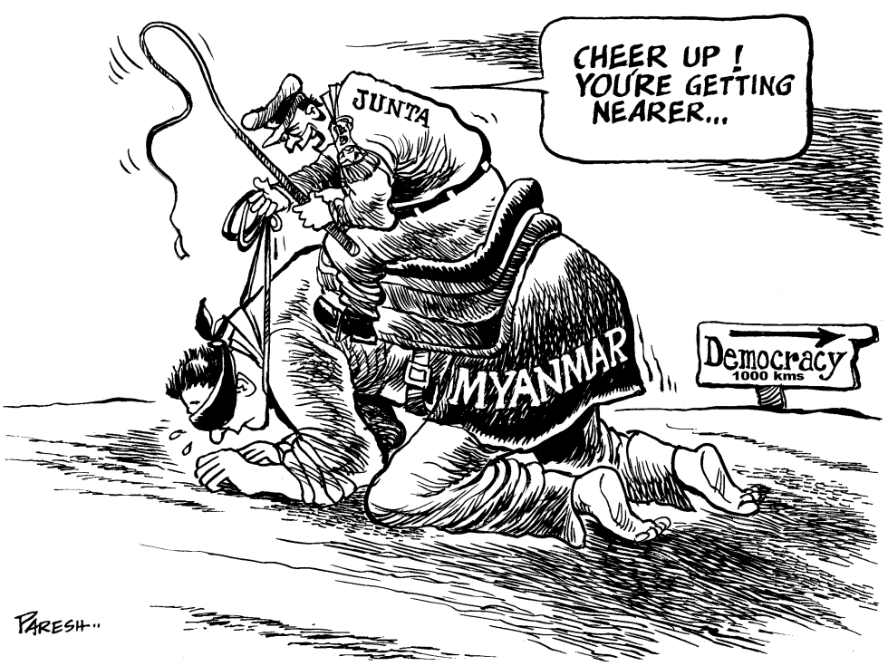  JUNTA IN MYANMAR by Paresh Nath