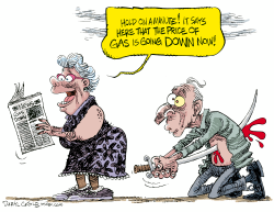 GAS PRICES DROP  by Daryl Cagle