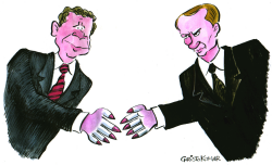 BUSH - PUTIN MEETING  by Christo Komarnitski