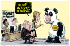 ROMNEY PANDER  by Daryl Cagle