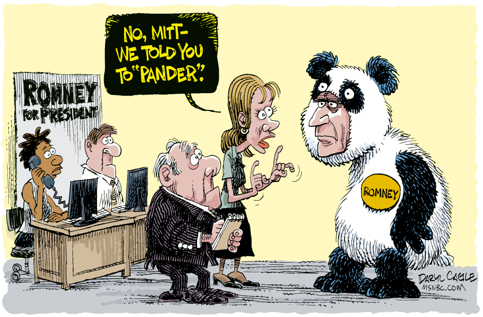  ROMNEY PANDER  by Daryl Cagle