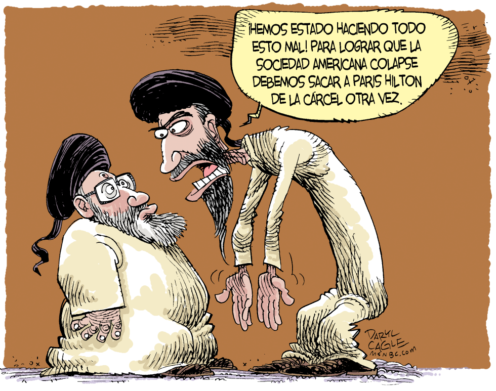  OSAMA Y PARIS HILTON  by Daryl Cagle