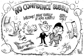 NO CONFIDENCE BUBBLE by Mike Lane