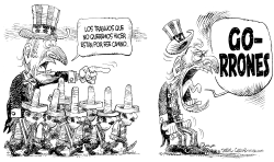 INMIGRANTES ILEGALES GORRONES by Daryl Cagle