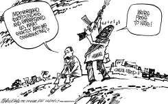 HAMAS CELEBRATES by Mike Keefe