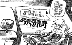 BONG HITS 4 BUSH AGENDA by Mike Keefe