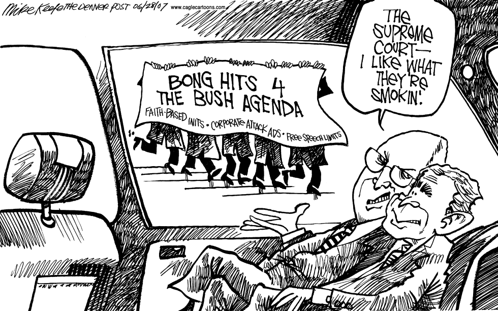  BONG HITS 4 BUSH AGENDA by Mike Keefe