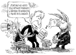 PROYECTO DE LEY DE REFORMA DE INMIGRACION by Daryl Cagle