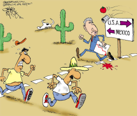 BUSH CRUZA LA FRONTERA  by Gary McCoy