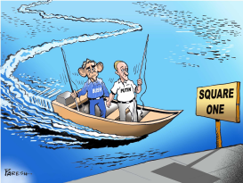 BUSH-PUTIN FISHING by Paresh Nath