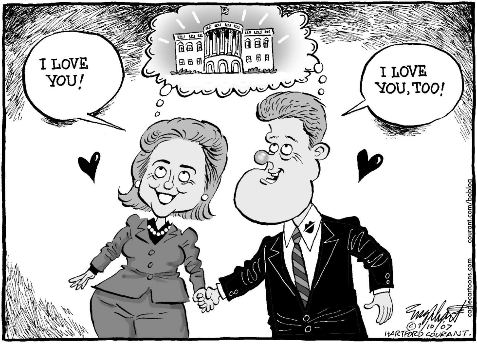  CLINTONS IN LOVE by Bob Englehart