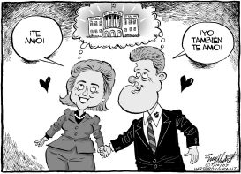 LOS CLINTON ENAMORADOS by Bob Englehart