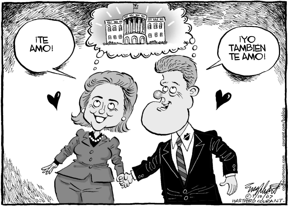  LOS CLINTON ENAMORADOS by Bob Englehart