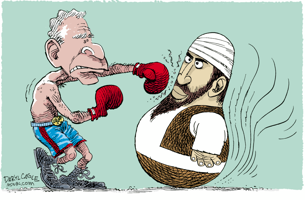  BUSH-OSAMA TERROR BOPPER  by Daryl Cagle