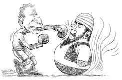 BUSH CONTRA OSAMA EL BAILARIN DE TERROR by Daryl Cagle