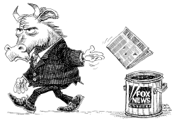 VENTA DEL WALL STREET JOURNAL - FOX NEWS by Daryl Cagle