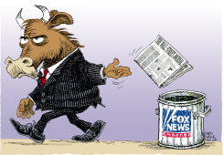 VENTA DEL WALL STREET JOURNAL - FOX NEWS  by Daryl Cagle