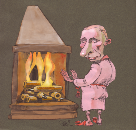 PUTIN BURNING PENCILS by Riber Hansson