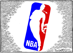 NBA CROOKED REFEREE by Bob Englehart