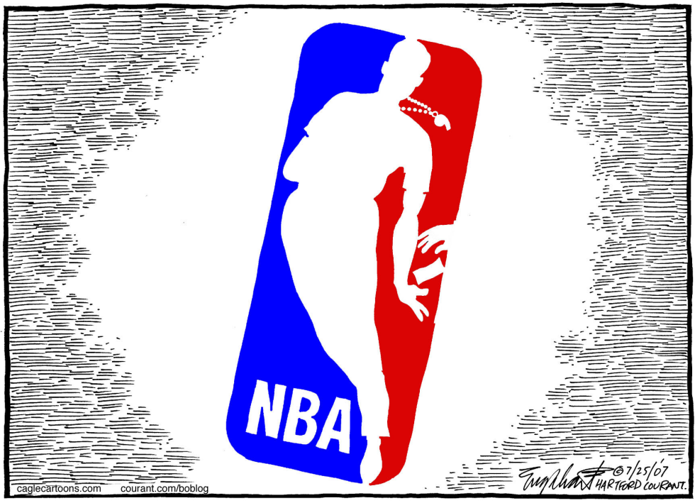  NBA CROOKED REFEREE by Bob Englehart