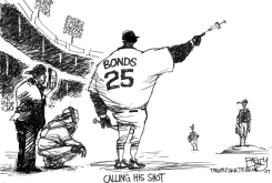 BONDS SHOT by Pat Bagley