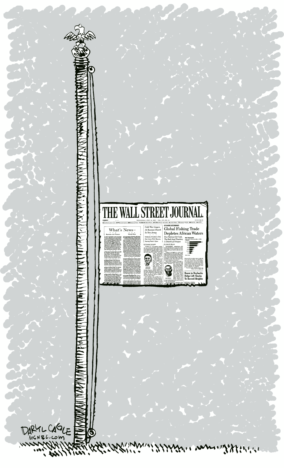  WALL STREET JOURNAL FLAG by Daryl Cagle