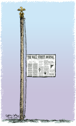 WALL STREET JOURNAL FLAG  by Daryl Cagle