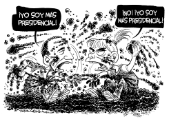 HILLARY Y OBAMA EN EL LODO by Daryl Cagle