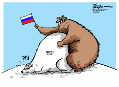 RUSSIA PLANTS FLAG IN NORTHPOLE by Manny Francisco