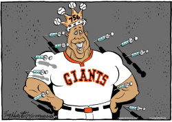 BARRY BONDS by Bob Englehart