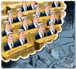 HARPER DREAMS OF CABINET SHUFFLE by Patrick Corrigan