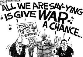 GIVE WAR A CHANCE by Pat Bagley